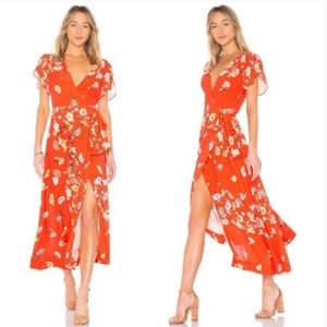 FREE PEOPLE Jess Floral Dress Wrap sz L